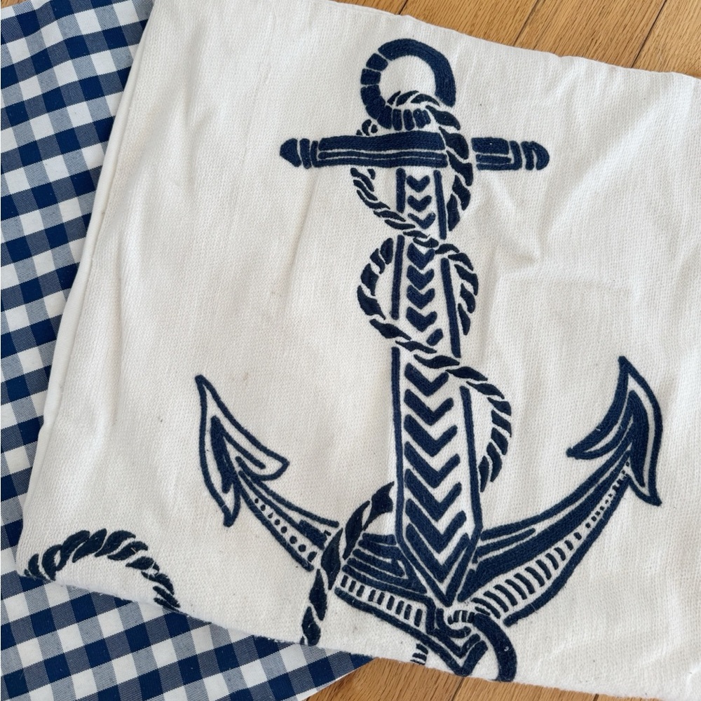 Pottery Barn Nautical Pilllow Covers 18 x 18